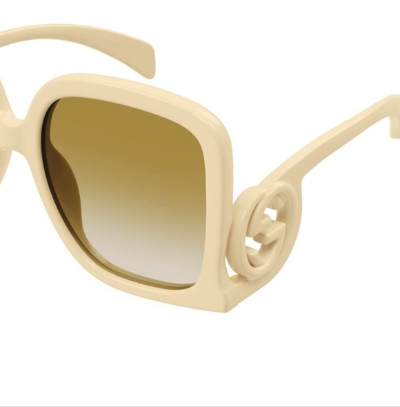 Gucci Designer New Ivory Brown Square Sunglasses Japan - Picture 8 of 8
